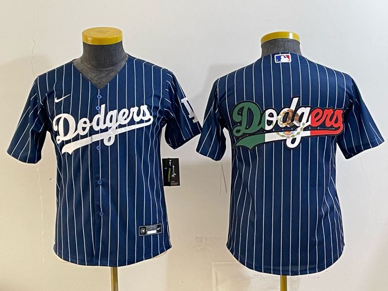 Youth Los Angeles Dodgers Blank Blue Stripe Game 2026 Nike MLB Jersey style 06->youth mlb jersey->Youth Jersey